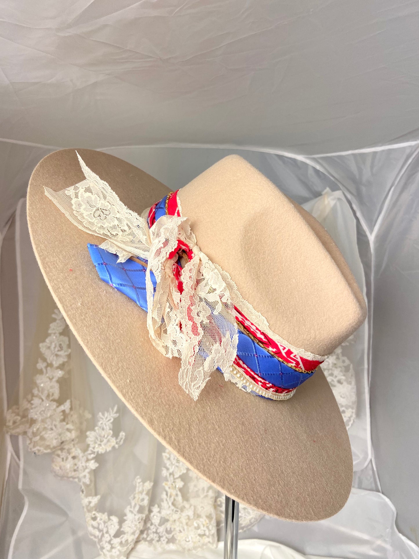 OOAK 100% Wool Rebel Stiff Brim Hat