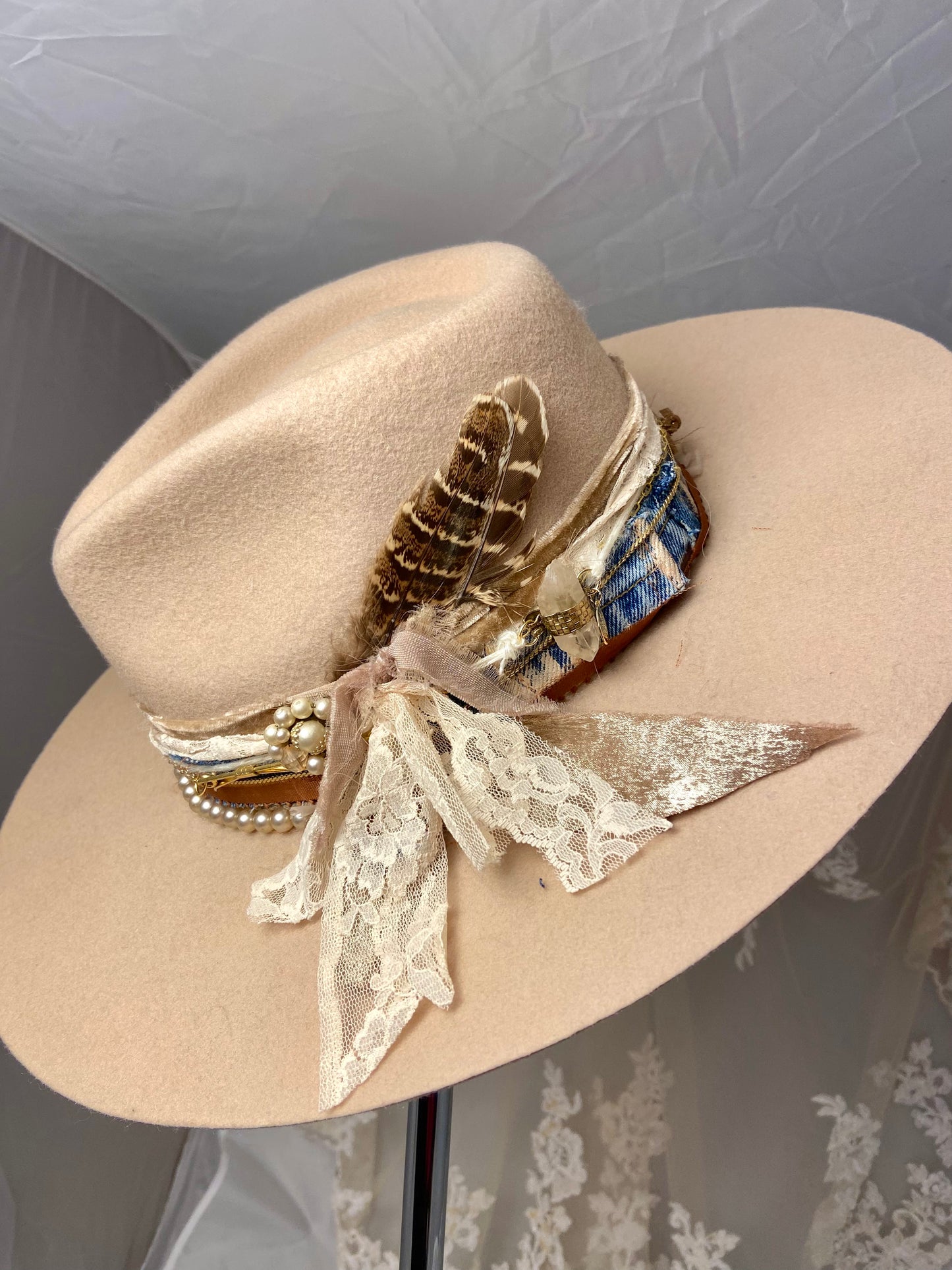 OOAK Gypsy Rose 100% Wool Hat