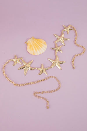 Hammered Starfish Chain Belt