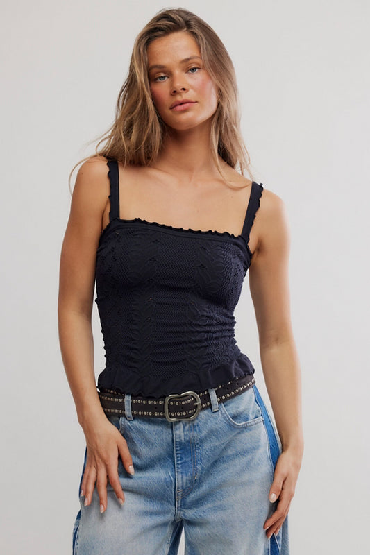 Free People So Soft Femme Square Neck Tank
