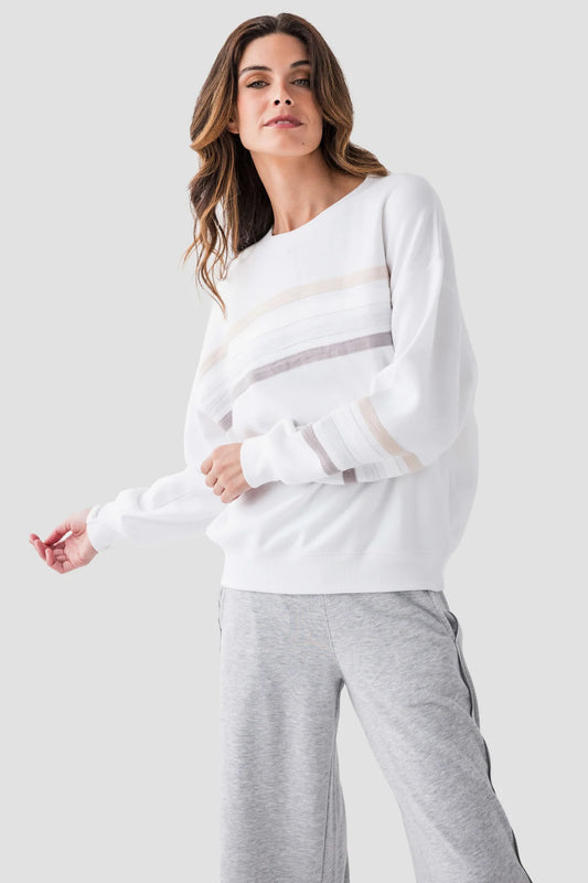 Vintage Havana Stripe Fleece Crewneck