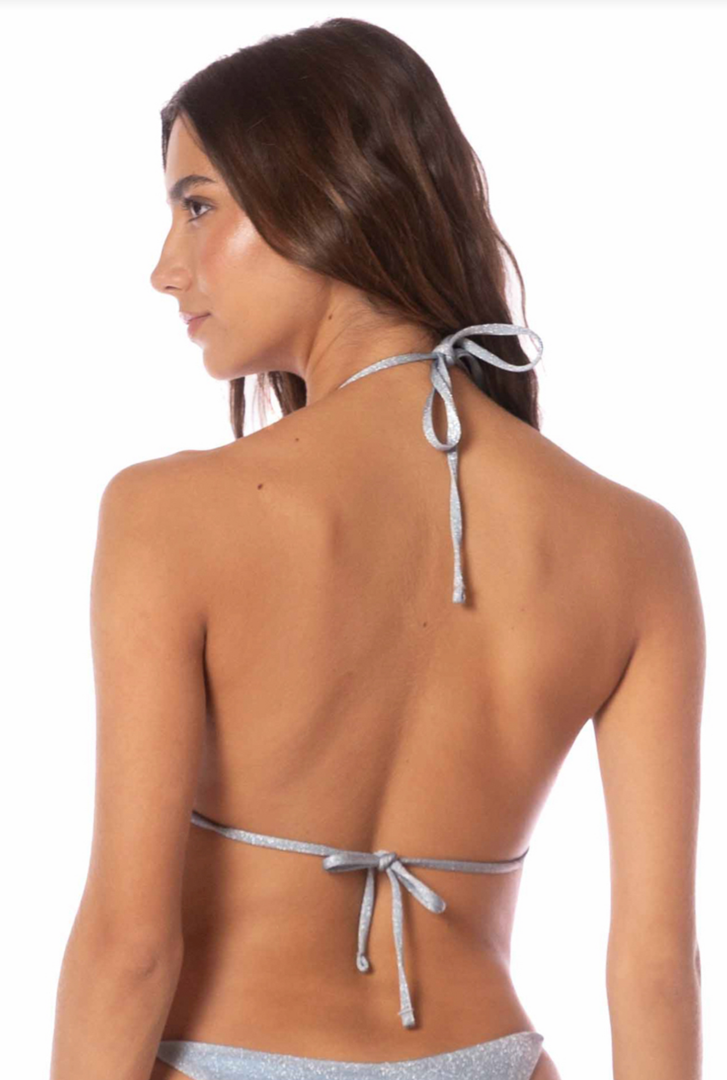 Maaji Silver Blue Balmy Triangle Bikini Top