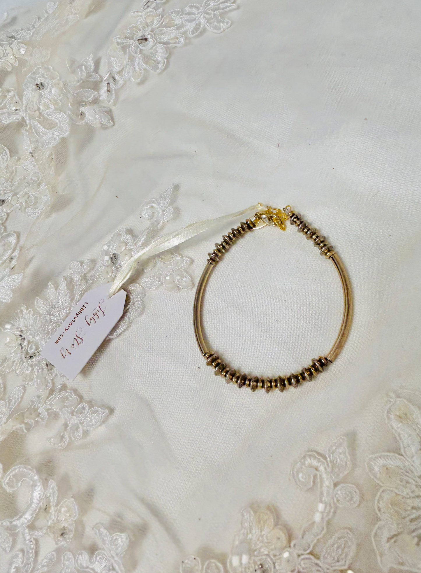 OOAK Brass Beaded Bracelet