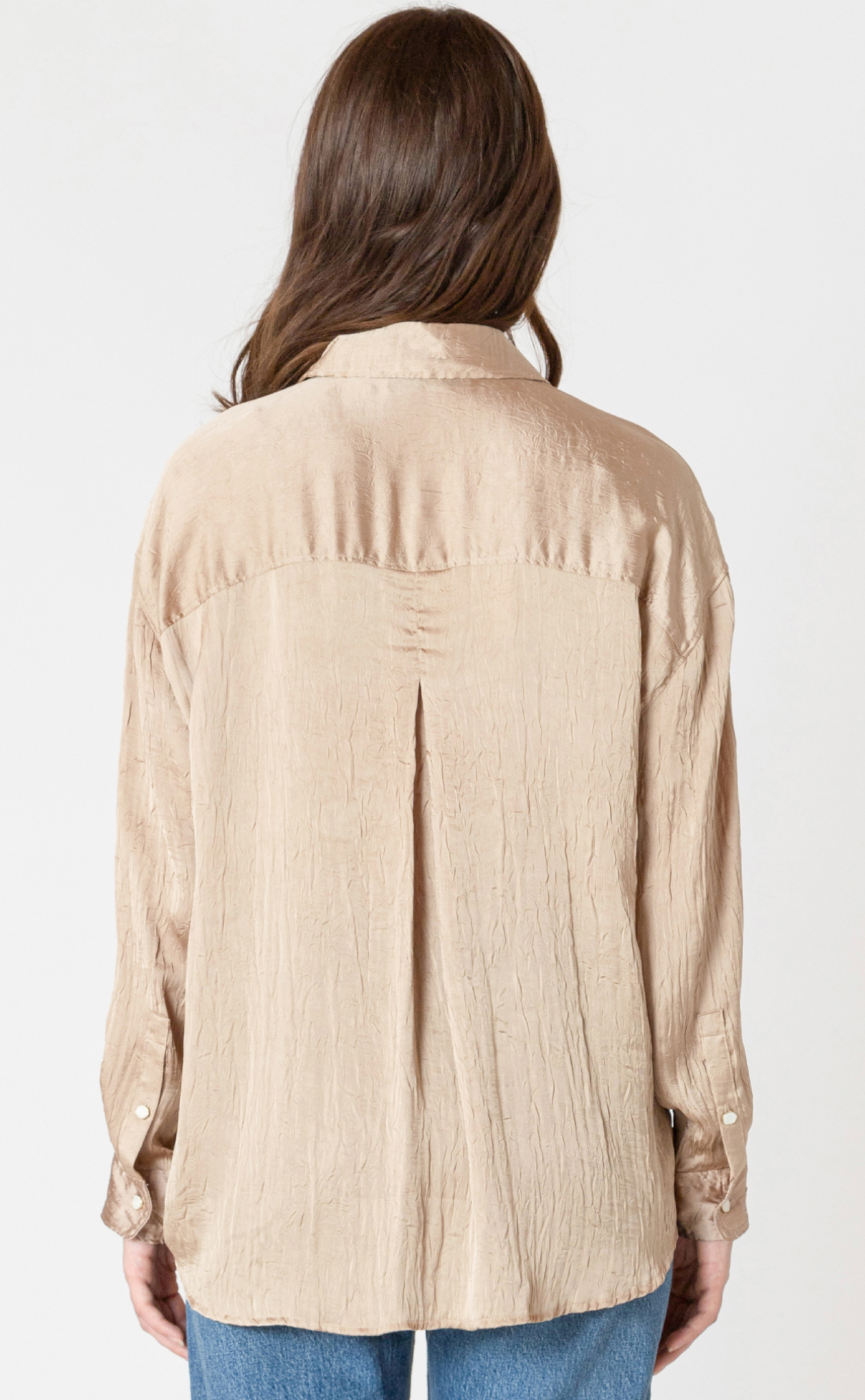 Dex Crinkle Effect Satin Blouse