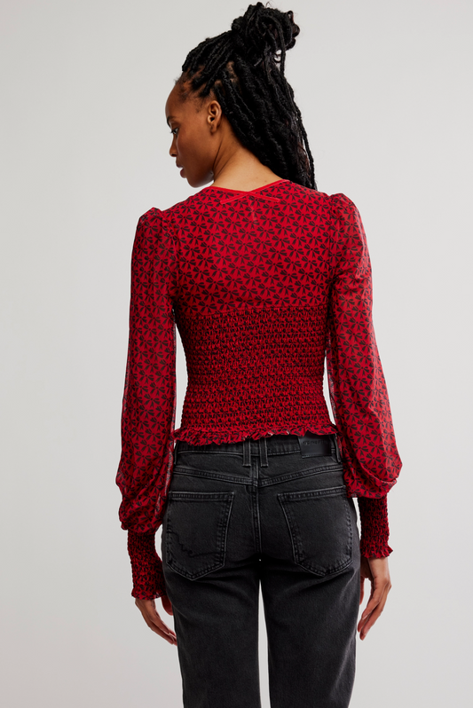 Free People Dottie Knit Top