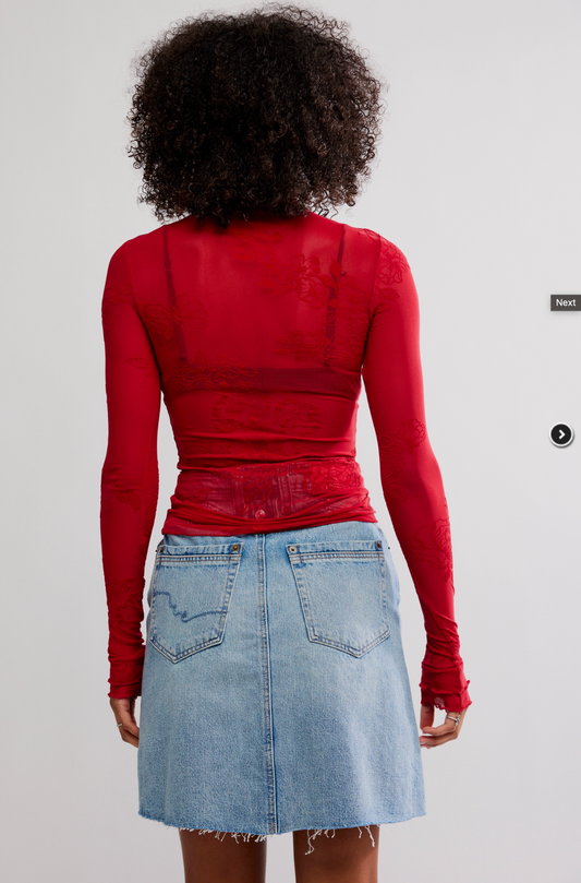 Free People You Decide Lace Mesh Top