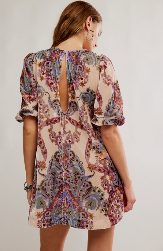 Free People Maye Printed Velvet Tunic