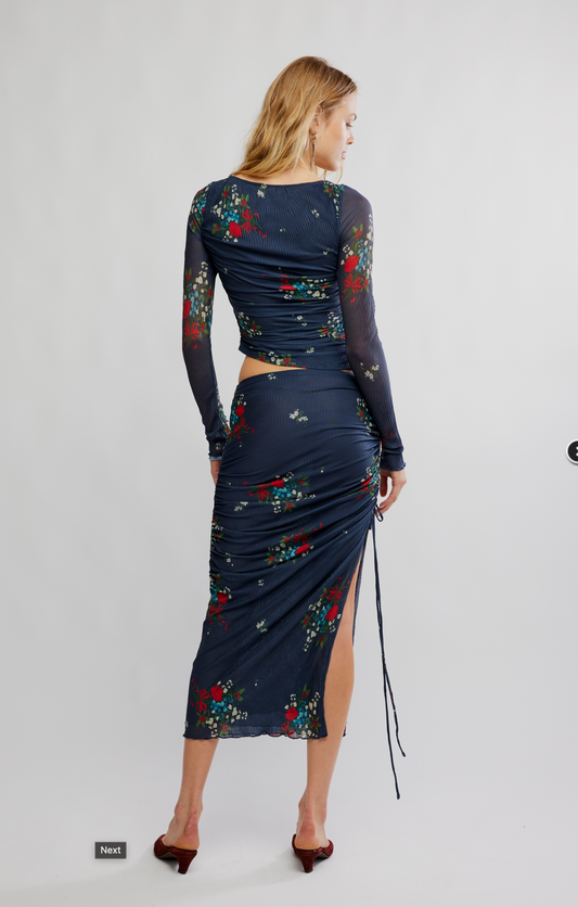 Free People Crimson Lights Skirt