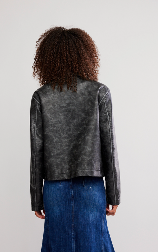 Free People Hera Vegan Leather Jacket