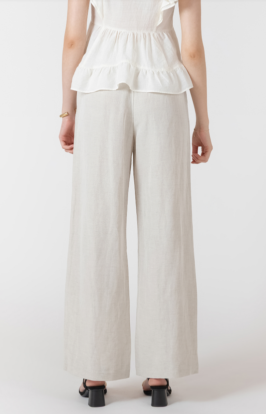 Dex Elastic Waist Linen Pants