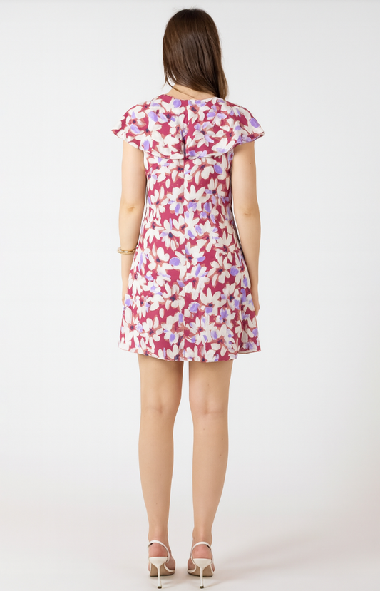 Dex Ruffled Flounce Hem Mini Dress