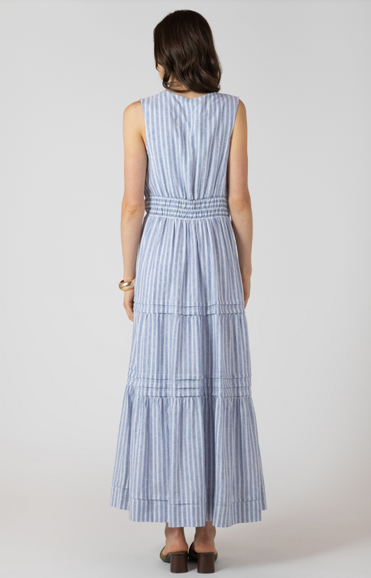 Dex Pleat Detail Smocked Waist Dress