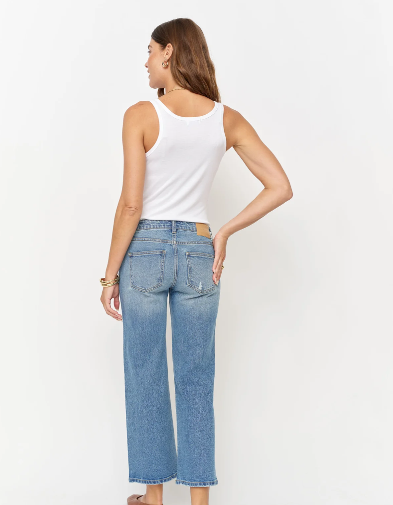 Oliver Logan Evelyn Low Rise Wide Crop Jeans