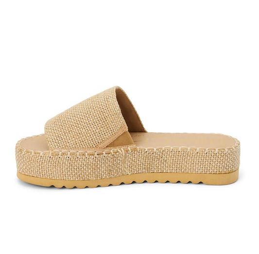 Matisse Del Mar Gold Speckle Platform Sandals