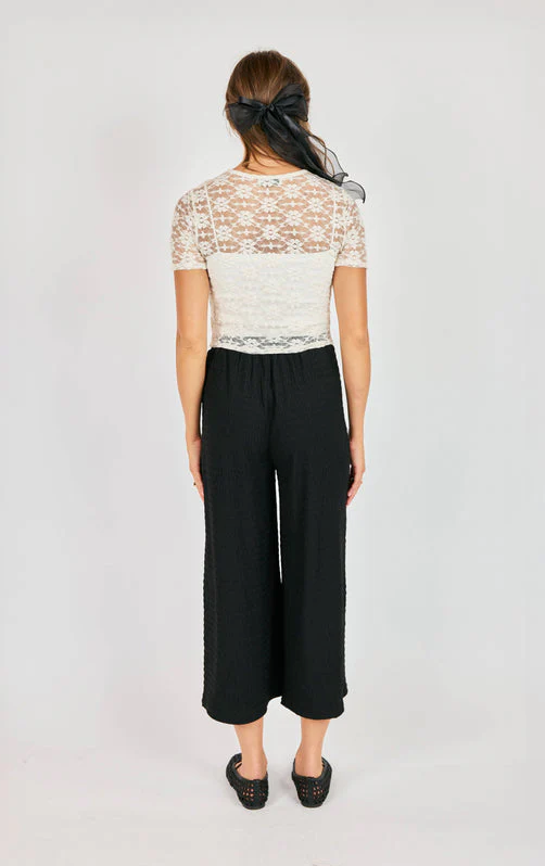 Sadie & Sage Letters Lace Tee