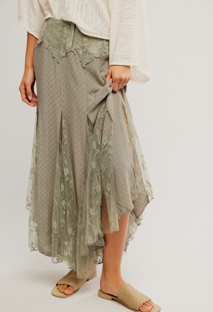 Free People Nice To Meet You 1/2 Slip Skirt