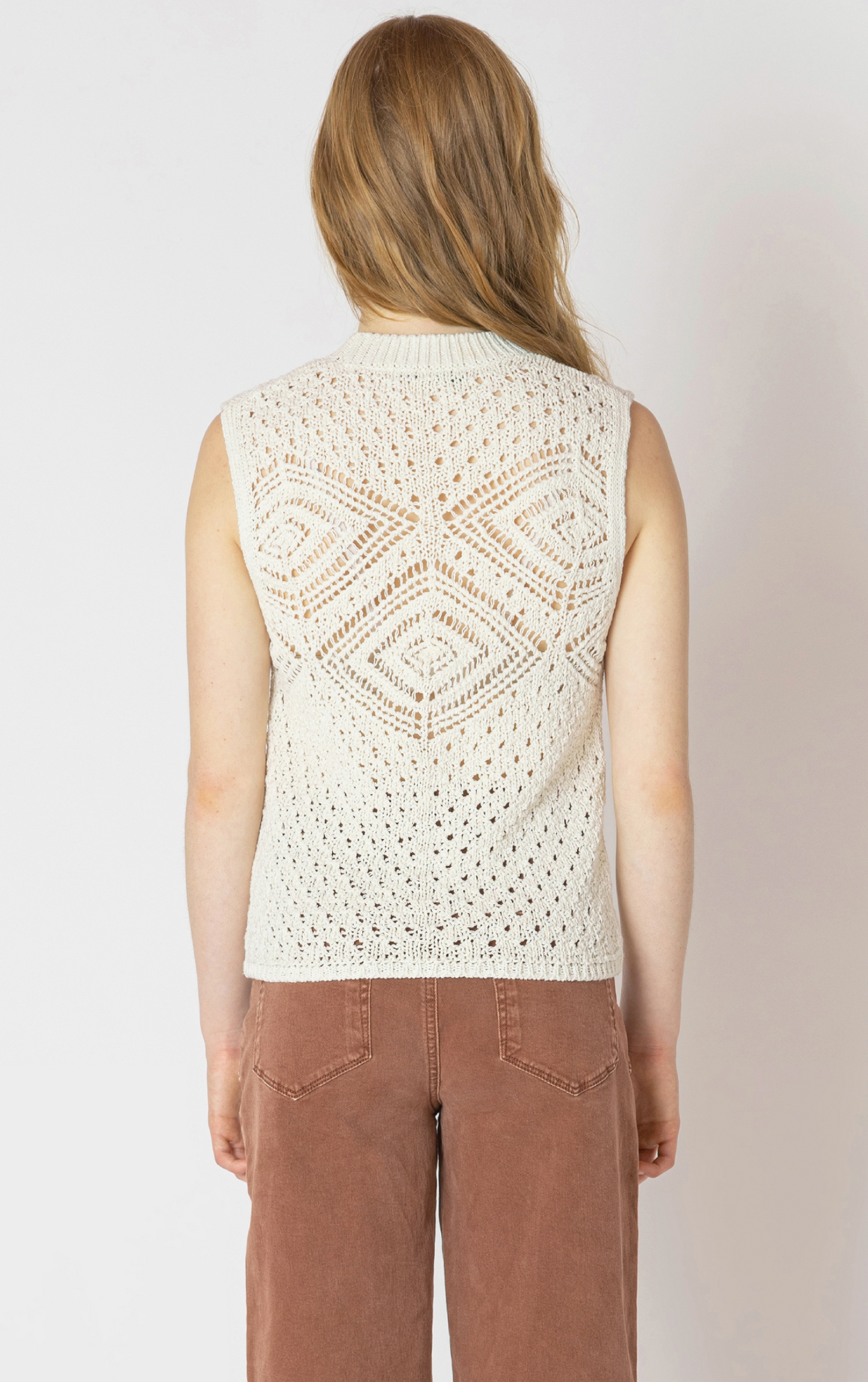Dex PATTERNED POINTELLE SWEATER