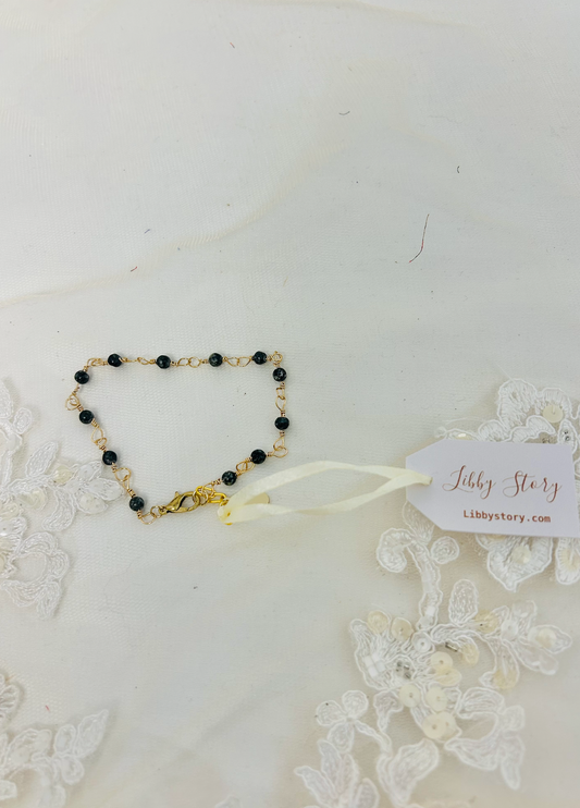 OOAK Wooden Bead Wire Bracelet