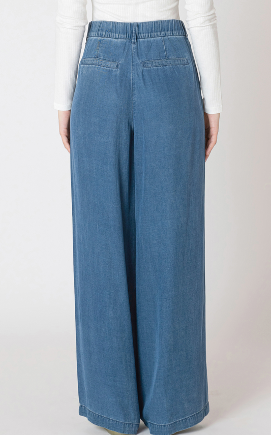 DRAPEY DENIM-LIKE TROUSER