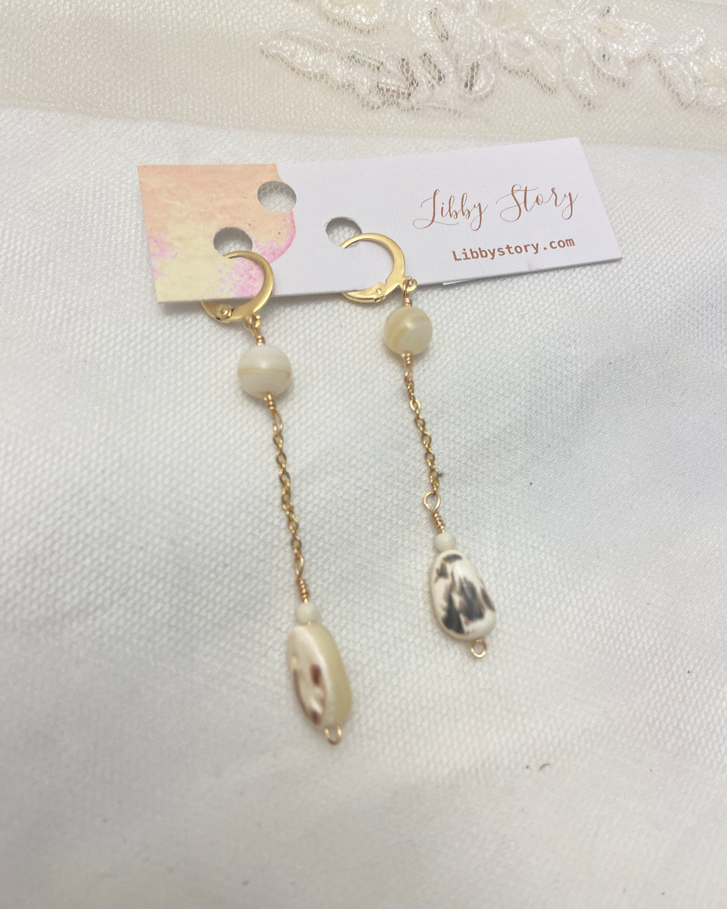 OOAK Shell Dangle Earrings
