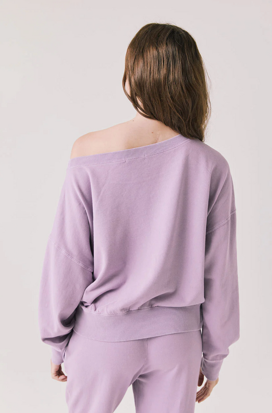 Chaser Bellini Amethyst Off Shoulder Pullover