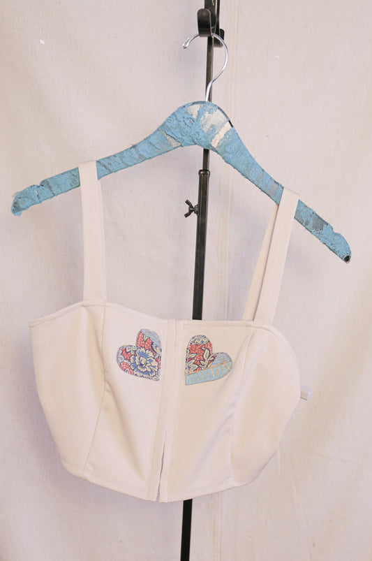 Libby Story Heart Patchwork Corset Top | One-of-a-Kind