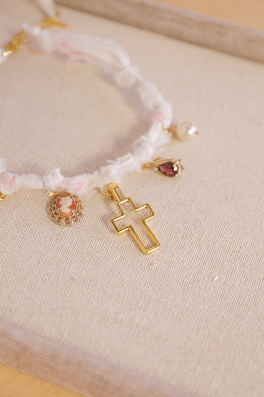 Linda Choker Fabric Charm Necklace | One-of-a-Kind