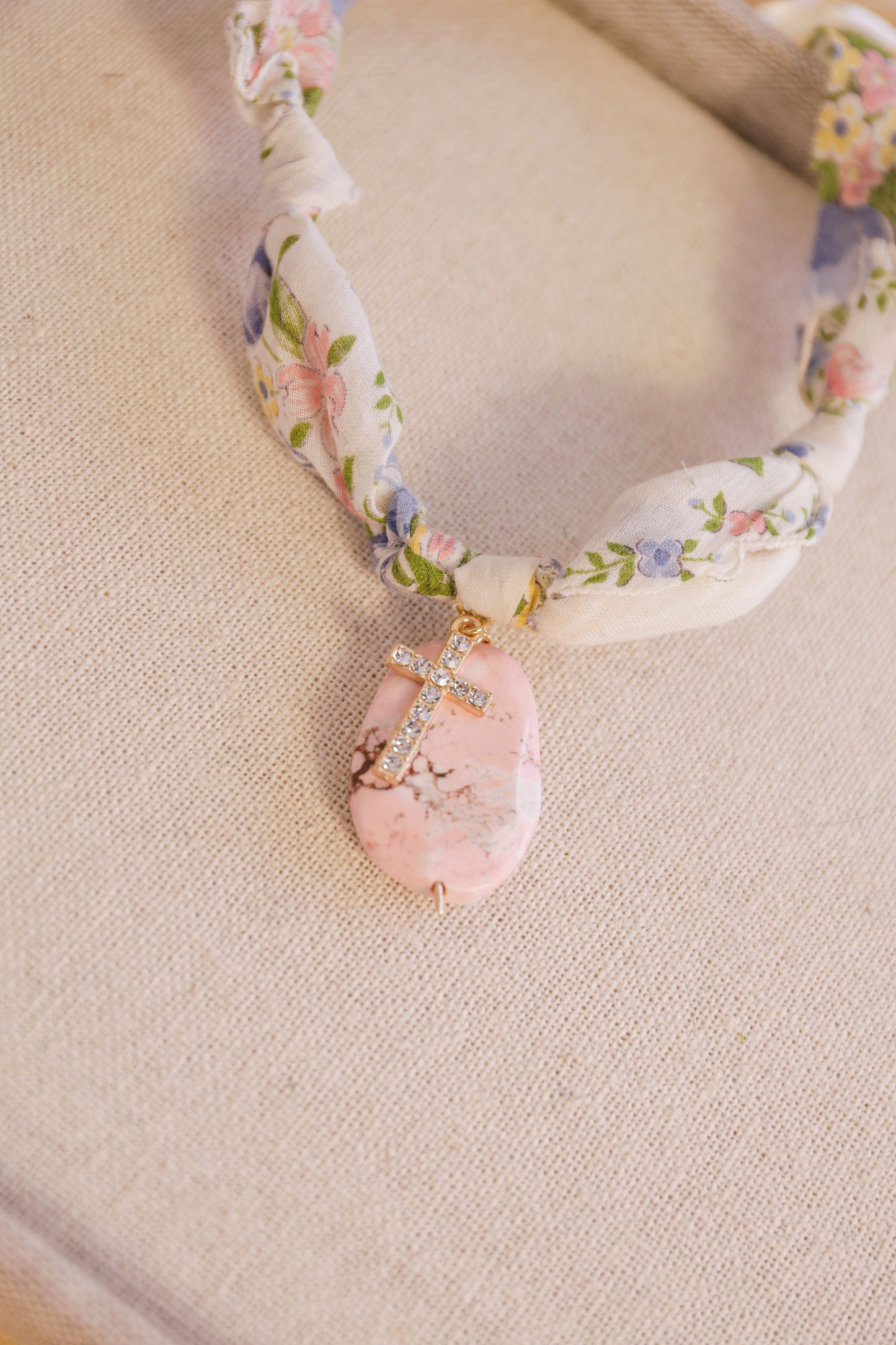 Libby Story Callie Vintage Handkerchief Necklace