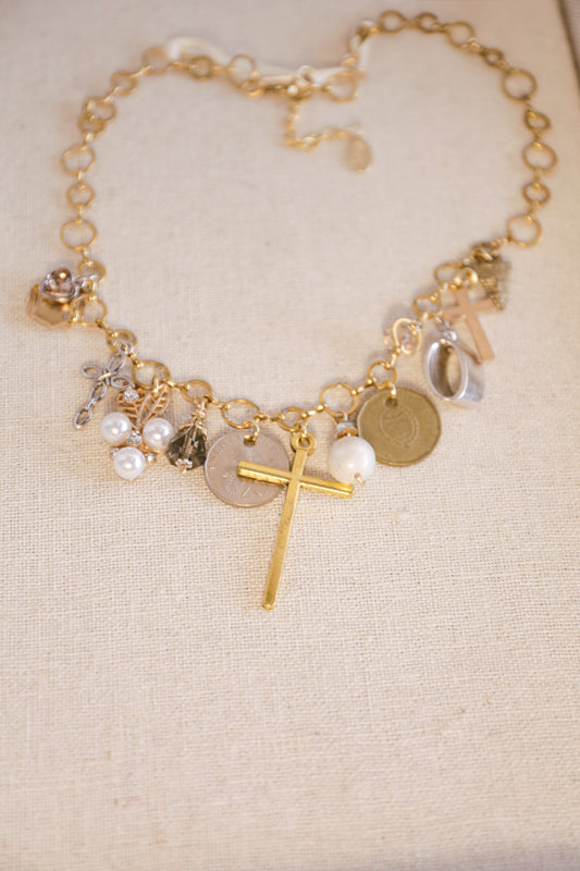 Louisa 13 Vintage Charms & Coins Necklace