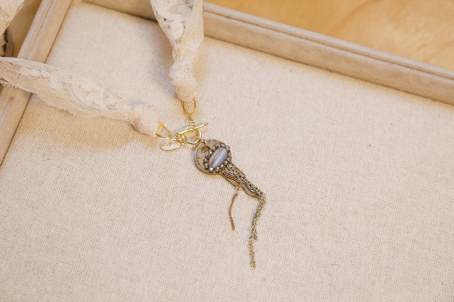 Key to Success Vintage Lace Necklace