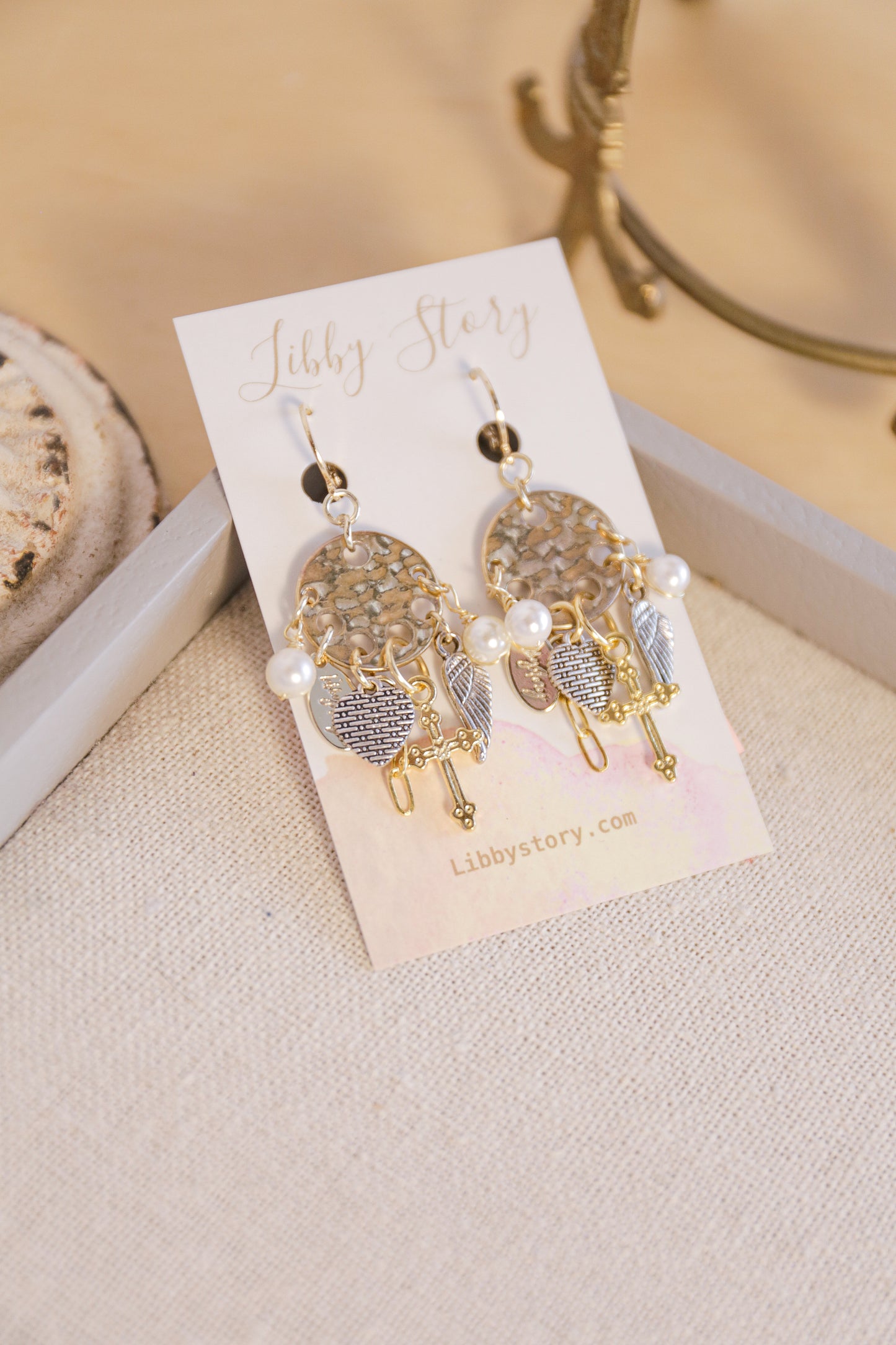Angel Wings Small Chandelier Earrings