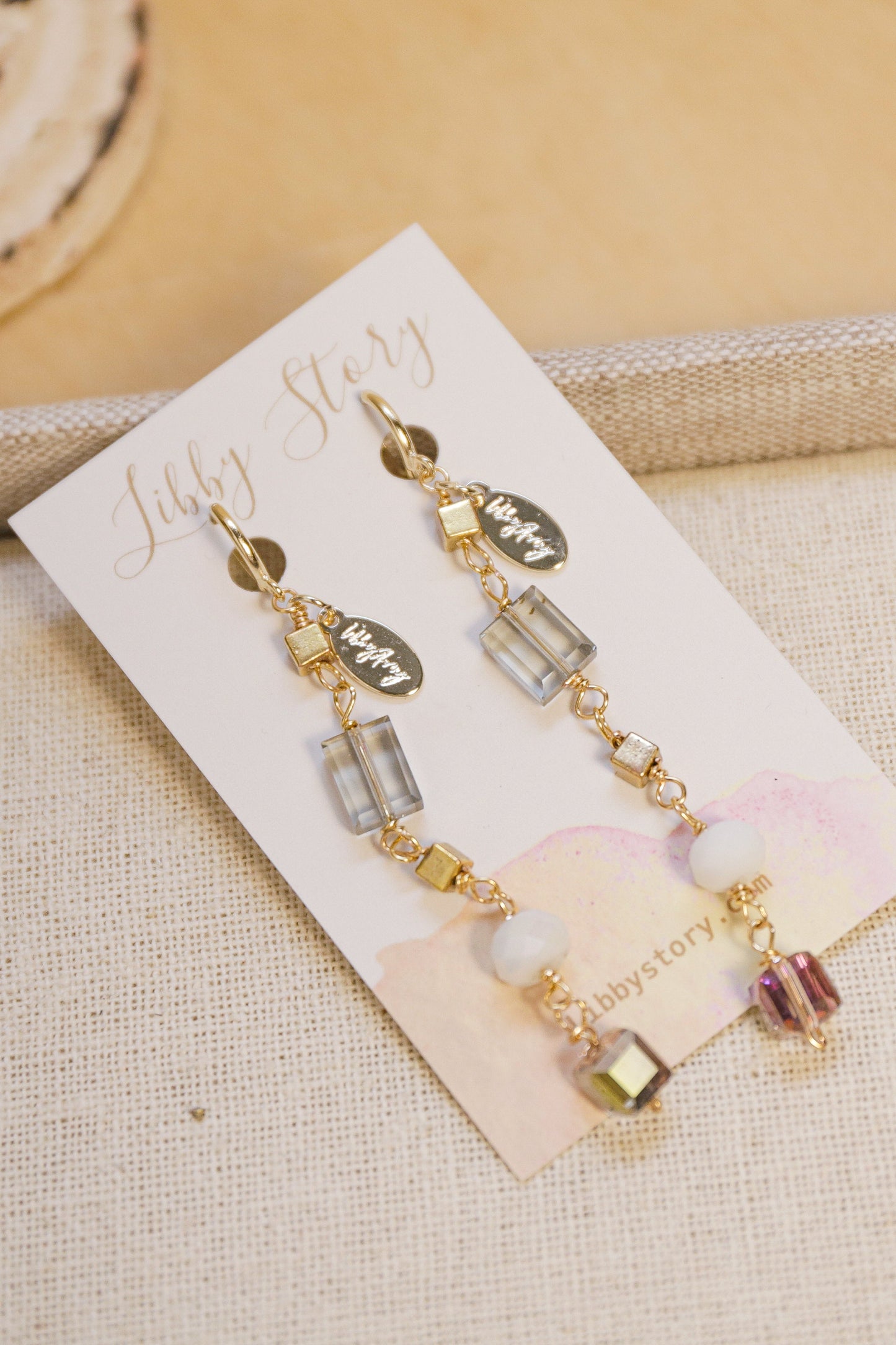 Enchanted Faceted Handmade Glass Earrings