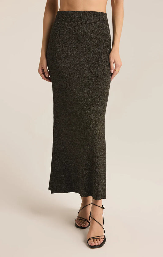 Z Supply Goldie Midi Metallic Skirt