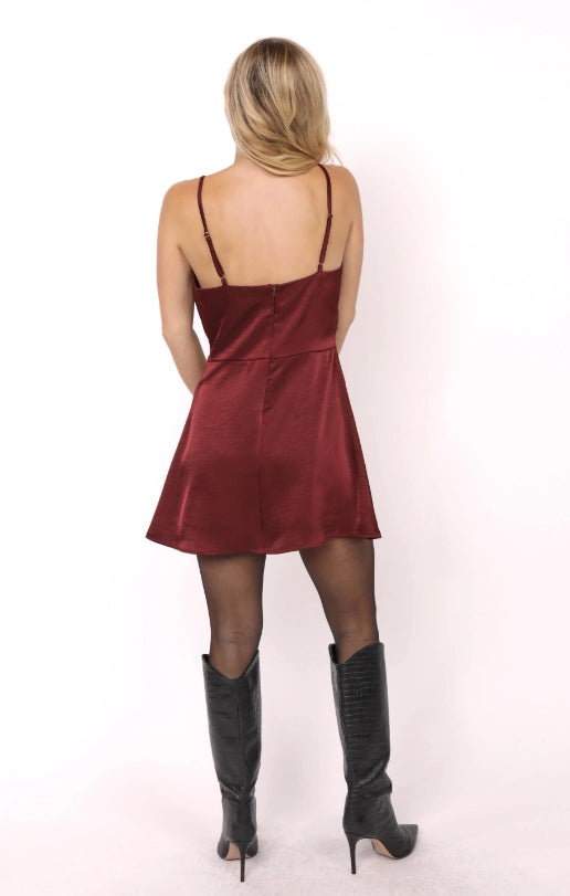 Sadie and Sage One Look Lace Trim Mini Slip Dress