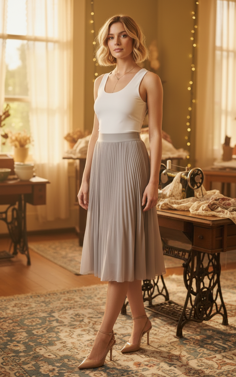 AI Editorial - Dex Pleated Skirt