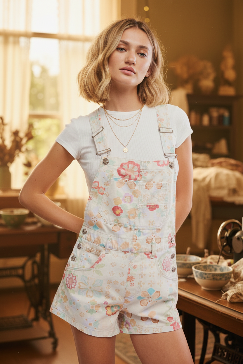 AI Editorial - Free People Ziggy Printed Shortall