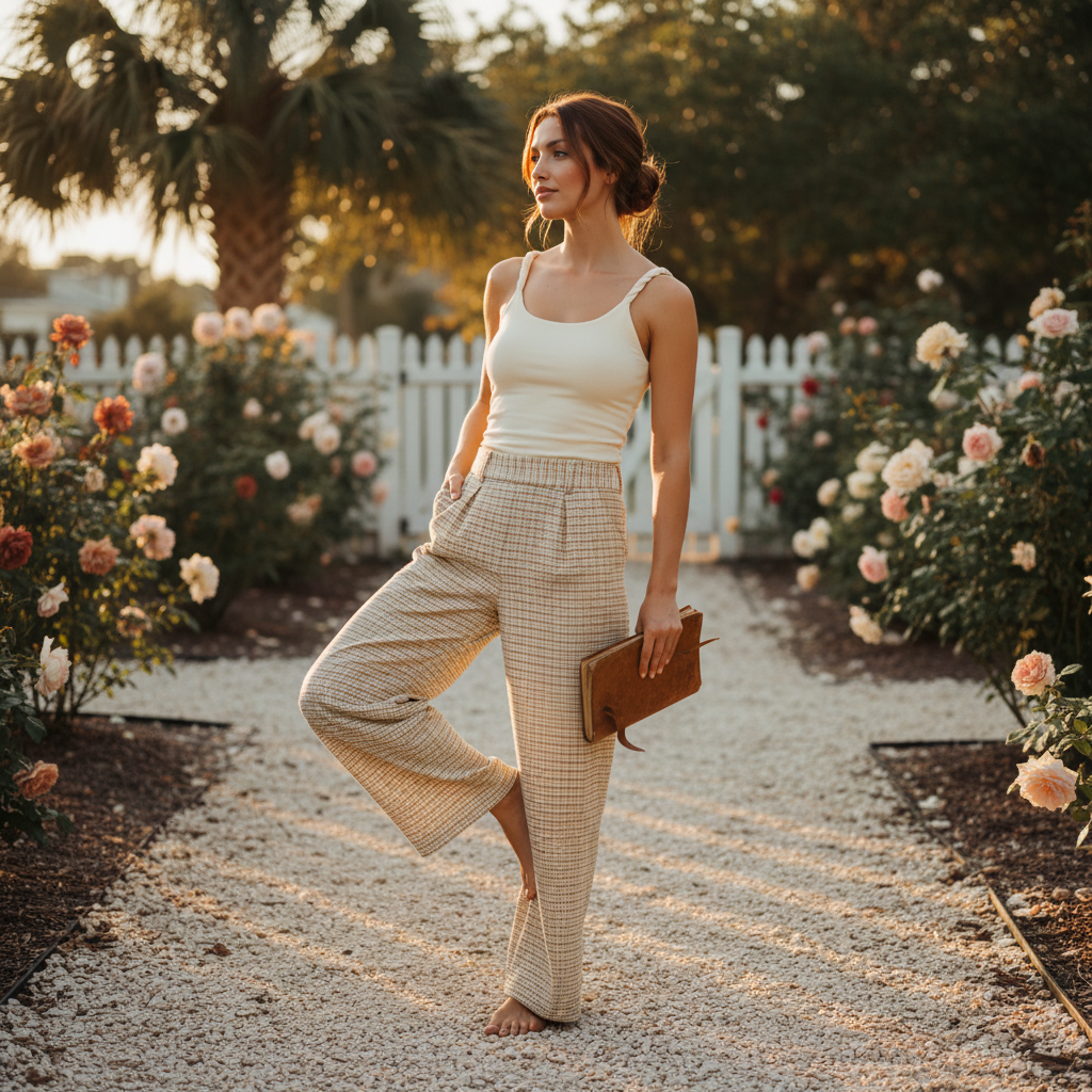 AI Editorial - Sadie & Sage Statuesque Twisted Strap Tank Top