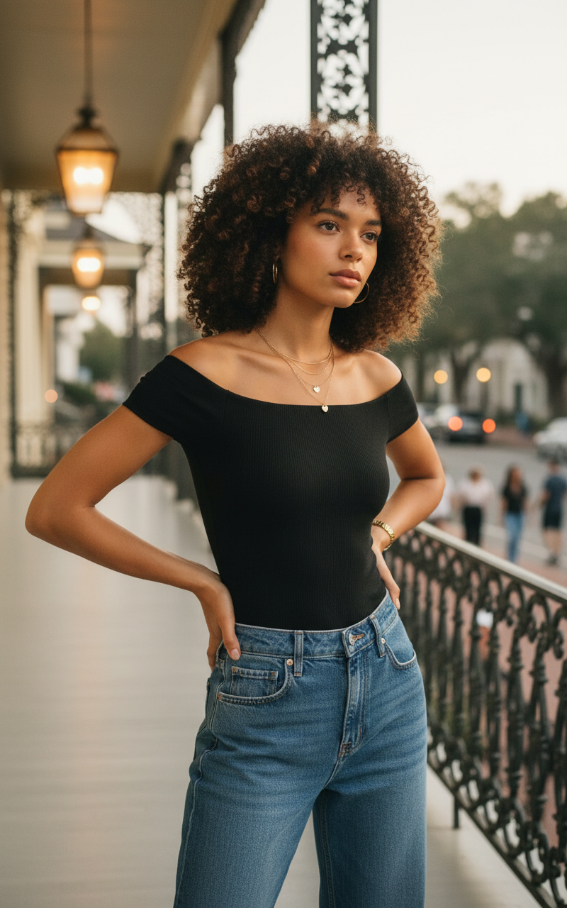 AI Editorial - Z Supply Second Skin Off Shoulder Top