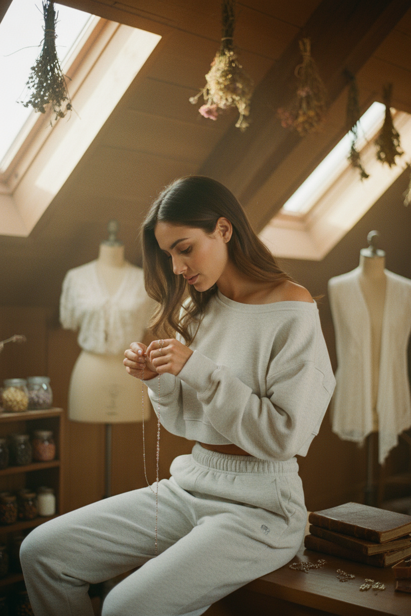 AI Editorial - Lana Cloud Fleece Off Shoulder Sweater