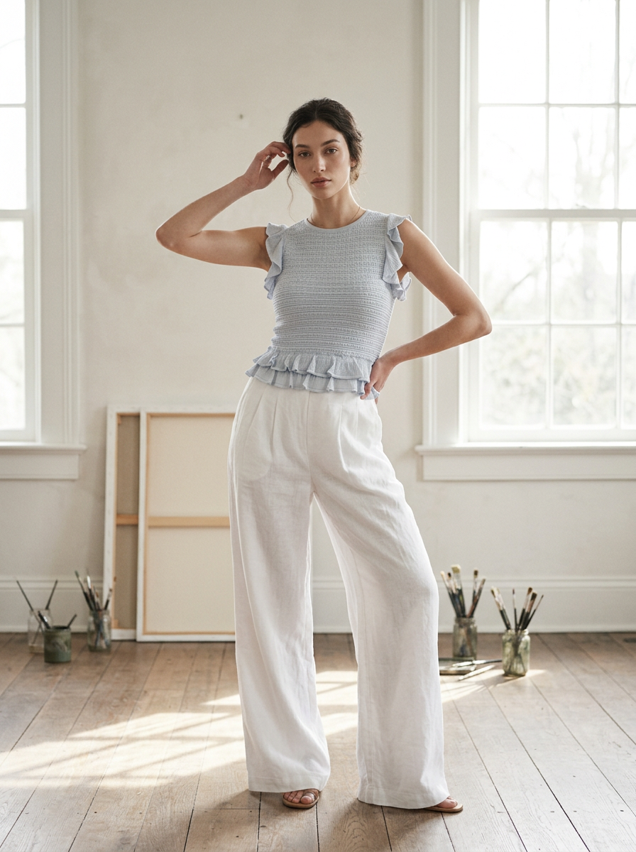 AI Editorial - Frill Knit Top