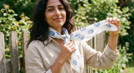 AI Editorial - Sealife Seashells Bandana Scarf