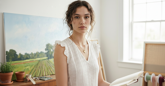 AI Editorial - Heart And Pearl Bead Stud Drop Earrings