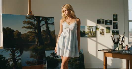 AI Editorial - Mini Dress with Trim Detail