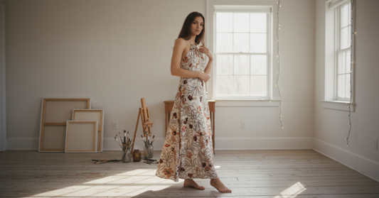 AI Editorial - Elan Halter Maxi Dress