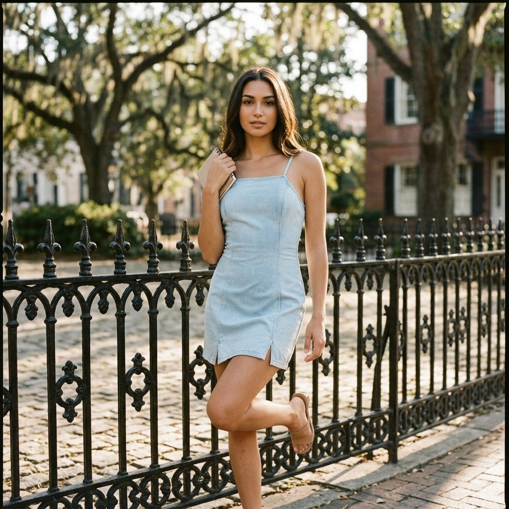 Billabong Jade Saltwashed Denim Dress
