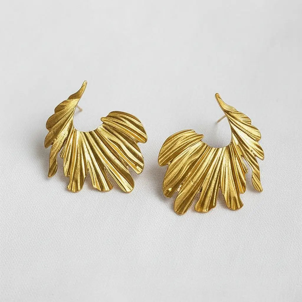 Artistic Leaf Design Earrings