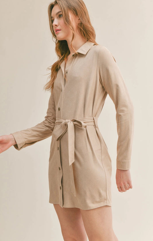 Sadie & Sage Girls Picnic Suede Dress