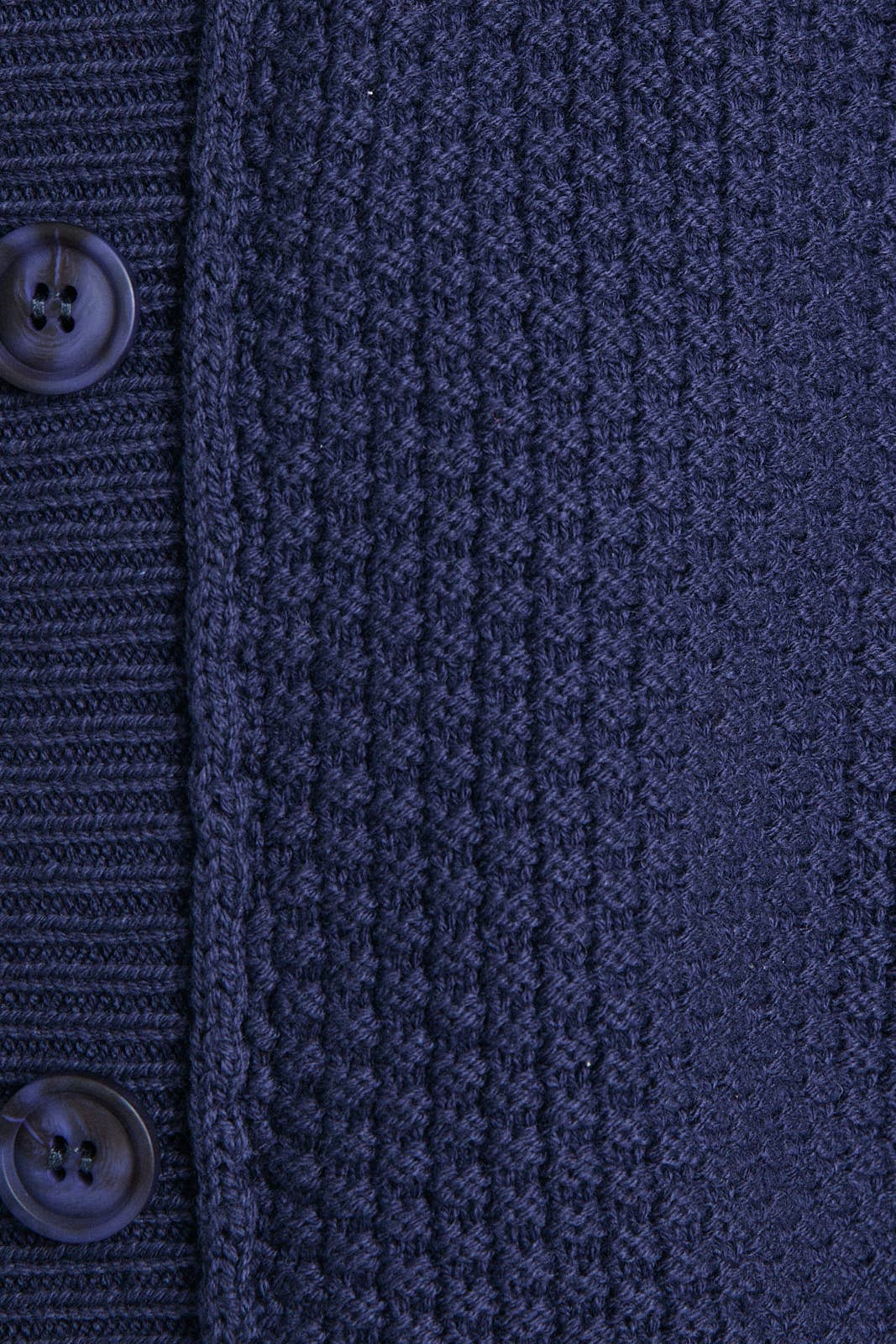 LONG SLEEVE CREW NECK WAFFLE KNIT CARDIGAN