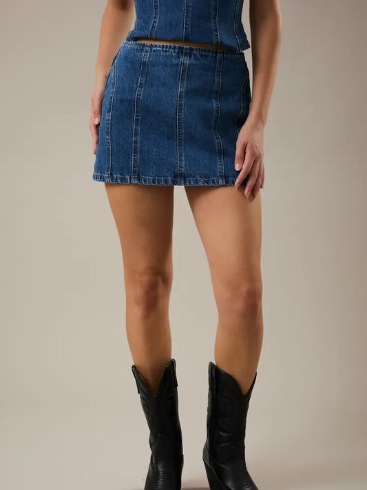 Low Waist Denim Skirt
