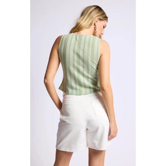 Sage the Label Locally Grown Front Twist Keyhole Tank